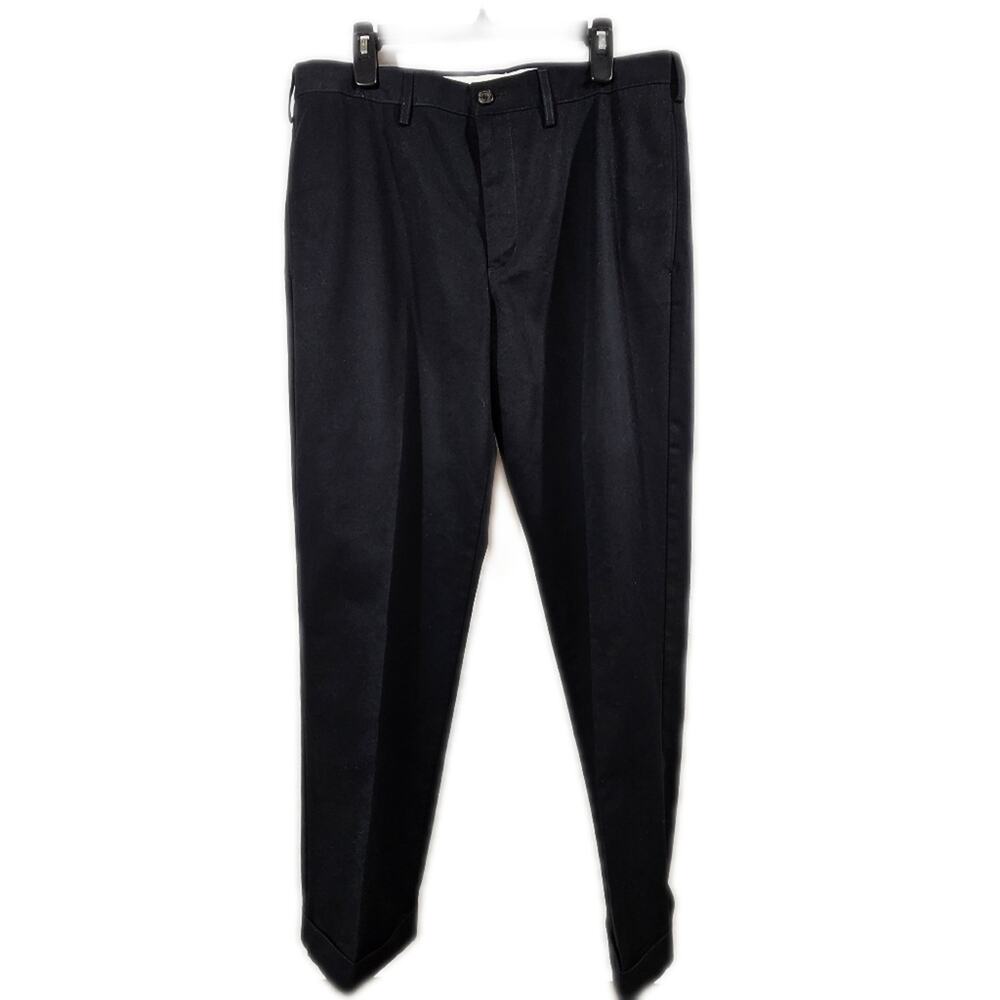 Lands' End Traditional Fit Plain Front Cuffed Chino Pants Men's Size 36